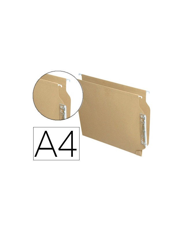 Carpeta colgante fade din a4 visor lateral kraft eco