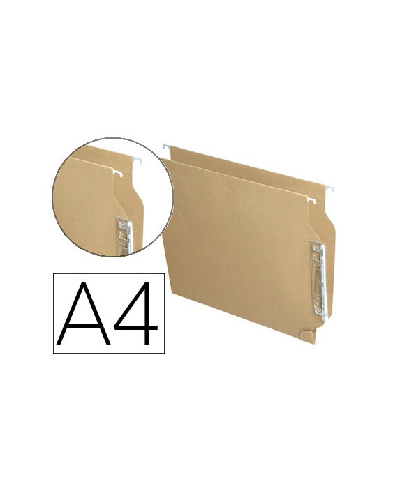 Carpeta colgante fade din a4 visor lateral kraft eco