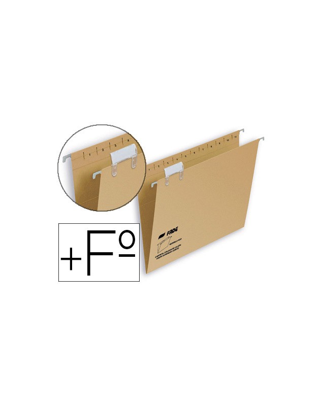 Carpeta colgante fade folio prolongado visor superior kraft eco