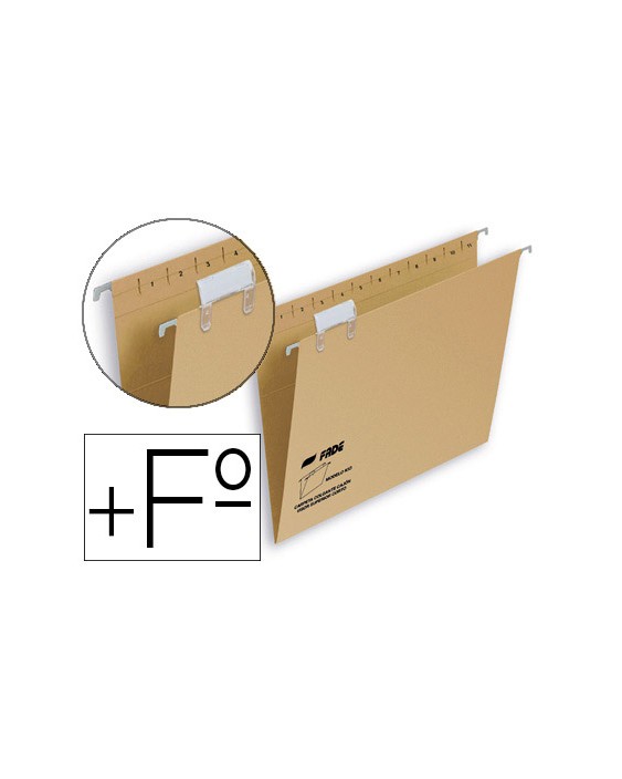 Carpeta colgante fade folio prolongado visor superior kraft eco