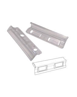 Visor de cristal gio corto cristal transparente 8,5x1,5 cm