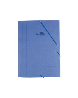 Carpeta liderpapel gomas tres solapas carton compacto folio color azul