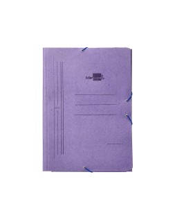 Carpeta liderpapel gomas tres solapas carton compacto folio color azul