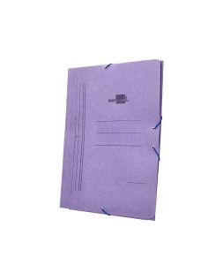Carpeta liderpapel gomas tres solapas carton compacto folio color azul