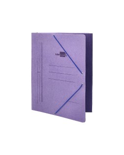 Carpeta liderpapel gomas tres solapas carton compacto folio color azul