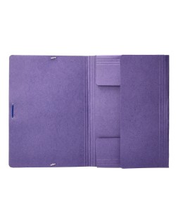 Carpeta liderpapel gomas tres solapas carton compacto folio color azul