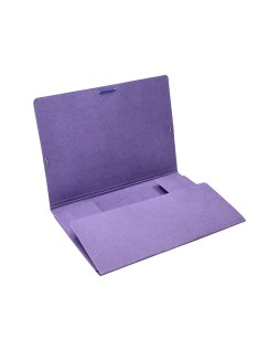 Carpeta liderpapel gomas tres solapas carton compacto folio color azul
