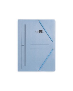 Carpeta liderpapel gomas folio sencilla carton pintado azul