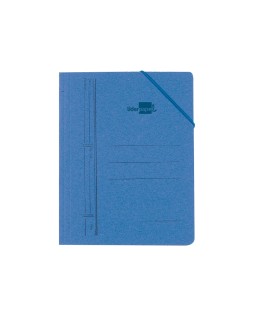 Carpeta liderpapel gomas folio bolsa carton pintado azul