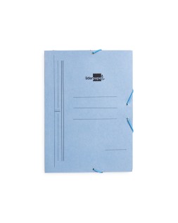 Carpeta liderpapel gomas tres solapas carton pintado folio color azul