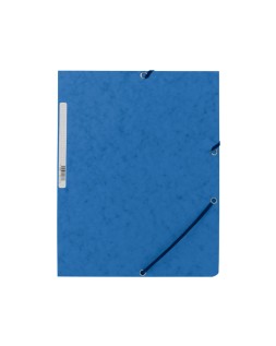Carpeta q-connect gomas kf02167 carton simil-prespan solapas 320x243 mm azul