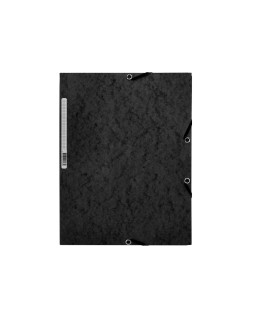 Carpeta q-connect gomas kf02169 carton simil-prespan solapas 320x243 mm negra