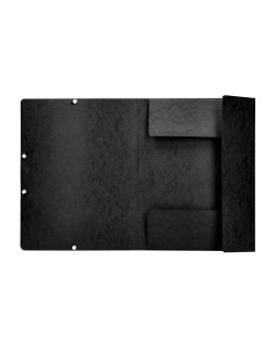 Carpeta q-connect gomas kf02169 carton simil-prespan solapas 320x243 mm negra