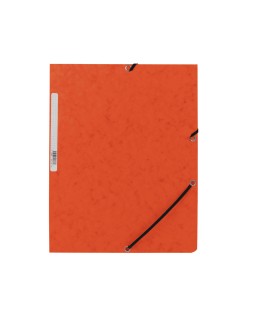 Carpeta q-connect gomas kf02170 carton simil-prespan solapas 320x243 mm naranja
