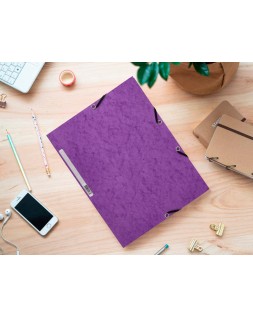 Carpeta q-connect gomas kf02171 carton simil-prespan solapas 320x243 mm violeta