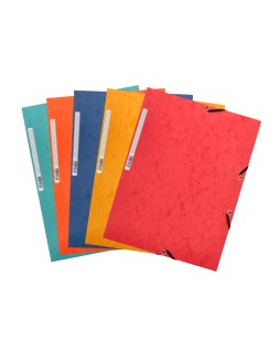 Carpeta q-connect gomas kf02174 carton simil-prespan solapas 320x243 mm colores surtidos