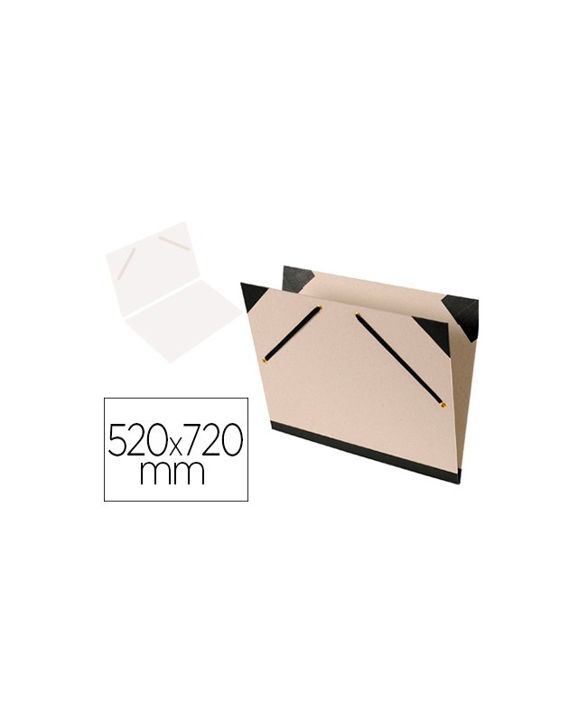 Carpeta dibujo canson brut 52x72 cm con gomas color gris
