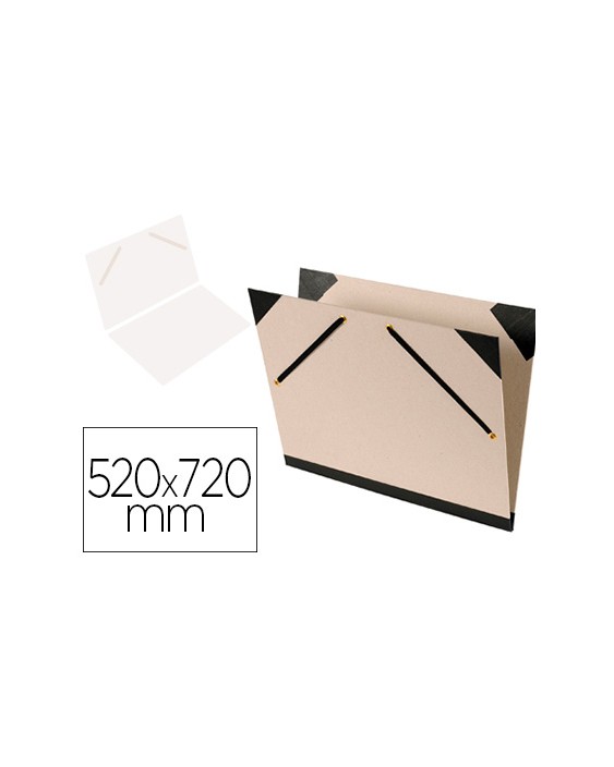 Carpeta dibujo canson brut 52x72 cm con gomas color gris