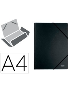 Carpeta leitz recycle gomas din a4 carton reciclabe 100% negro