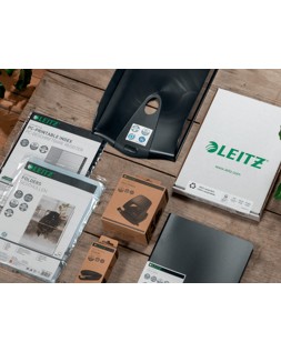 Carpeta leitz recycle gomas din a4 carton reciclabe 100% negro