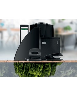Carpeta leitz recycle gomas din a4 carton reciclabe 100% negro