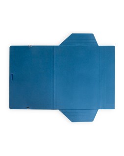 Carpeta liderpapel gomas tres solapas carton plastificado folio color azul