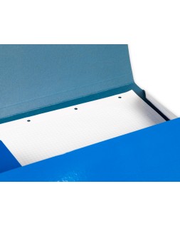 Carpeta liderpapel gomas tres solapas carton plastificado folio color azul
