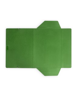 Carpeta liderpapel gomas tres solapas carton plastificado folio color verde