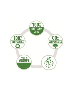 Carpeta leitz recycle gomas din a4 carton reciclable 100% azul
