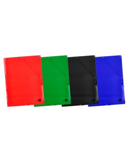 Carpeta liderpapel gomas tres solapas carton plastificado 800 gr din a3 colores surtidos