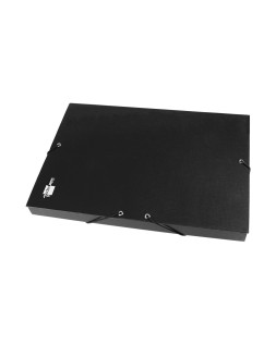 Carpeta proyectos liderpapel folio lomo 30mm carton forrado negra