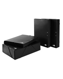 Carpeta proyectos liderpapel folio lomo 30mm carton forrado negra