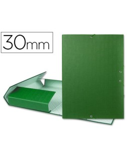 Carpeta proyectos liderpapel folio lomo 30mm carton forrado verde