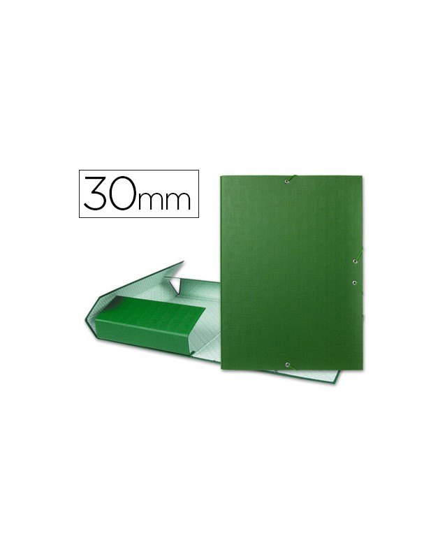 Carpeta proyectos liderpapel folio lomo 30mm carton forrado verde
