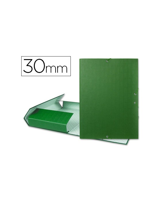 Carpeta proyectos liderpapel folio lomo 30mm carton forrado verde