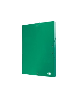 Carpeta proyectos liderpapel folio lomo 30mm carton forrado verde