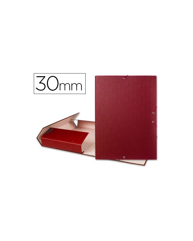 Carpeta proyectos liderpapel folio lomo 30mm carton forrado roja