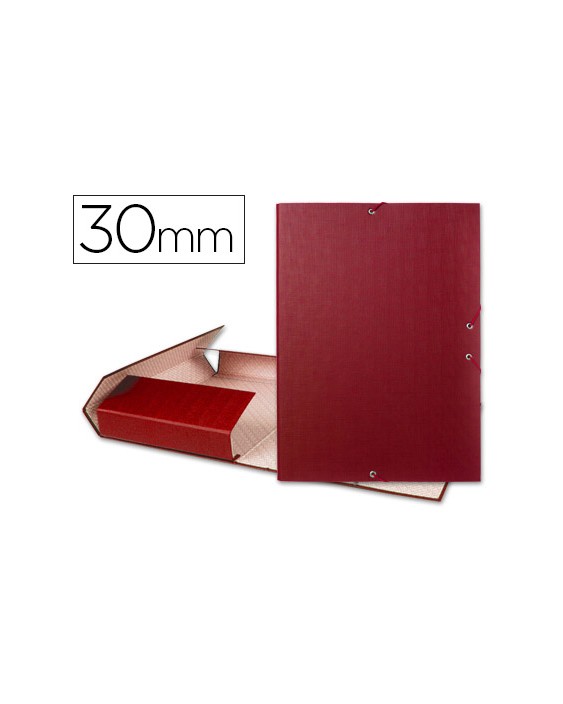 Carpeta proyectos liderpapel folio lomo 30mm carton forrado roja
