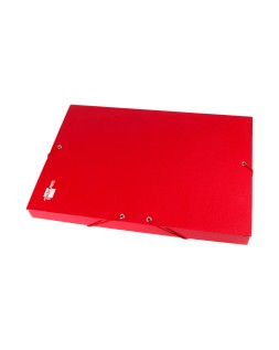 Carpeta proyectos liderpapel folio lomo 30mm carton forrado roja