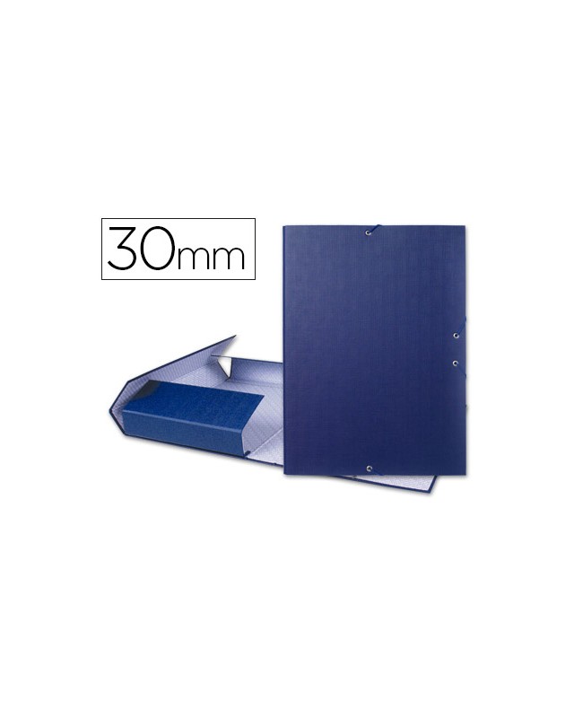 Carpeta proyectos liderpapel folio lomo 30mm carton forradoazul