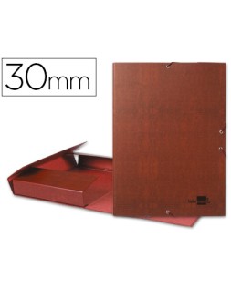 Carpeta proyectos liderpapel folio lomo 30mm carton forrado cuero