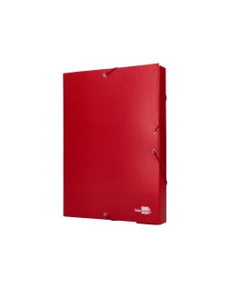 Carpeta proyectos liderpapel folio lomo 50mm carton forradoroja