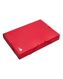 Carpeta proyectos liderpapel folio lomo 50mm carton forradoroja