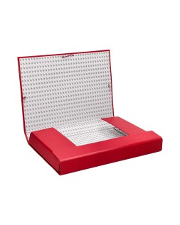 Carpeta proyectos liderpapel folio lomo 50mm carton forradoroja
