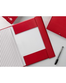 Carpeta proyectos liderpapel folio lomo 50mm carton forradoroja