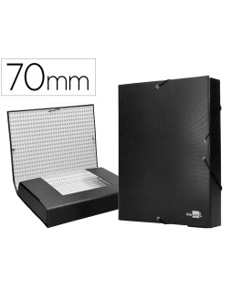 Carpeta proyectos liderpapel folio lomo 70mm carton forrado negra