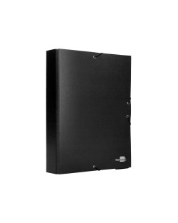 Carpeta proyectos liderpapel folio lomo 70mm carton forrado negra