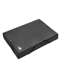 Carpeta proyectos liderpapel folio lomo 70mm carton forrado negra
