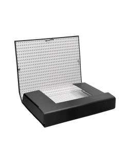 Carpeta proyectos liderpapel folio lomo 70mm carton forrado negra