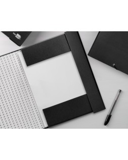 Carpeta proyectos liderpapel folio lomo 70mm carton forrado negra